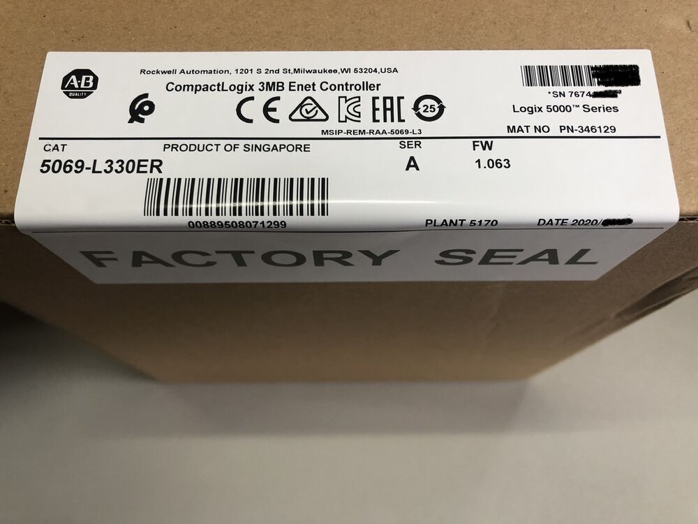 NEW AB 5069L330ER CompactLogix Enet Controller - AB