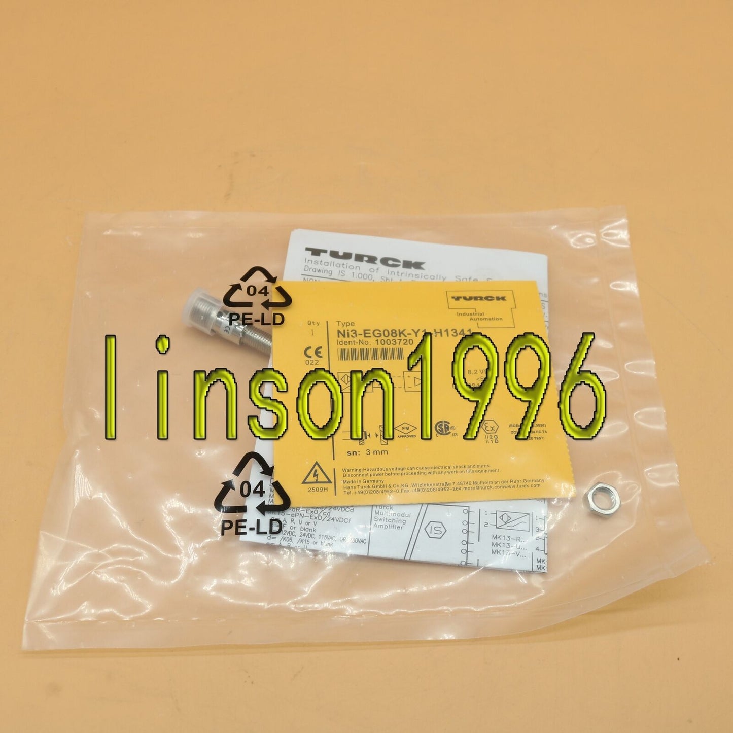 Turck Proximity Switch NI3-EG08K-Y1-H1341 - TURCK