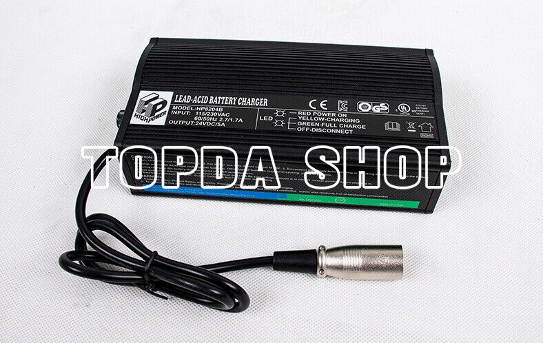 1PC HP8204B Three-Stage Scooter Wheelchair Charger - YOUR BRAND NAME