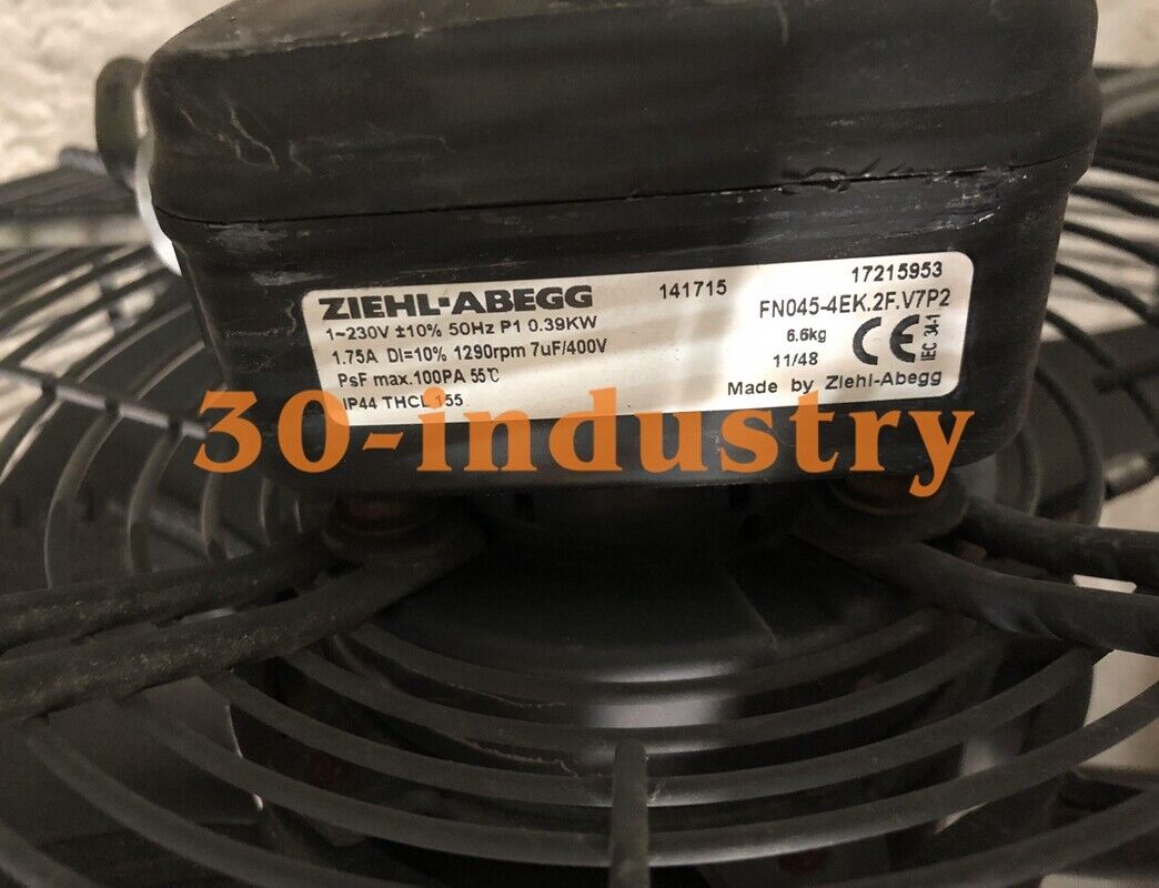 1PCS NEW FOR Ziehl-Abegg FN045-4EK.2F.V7P2 Axial Fan Condensing Fan 0.39KW 1.75A - ZIEHL-ABEGG