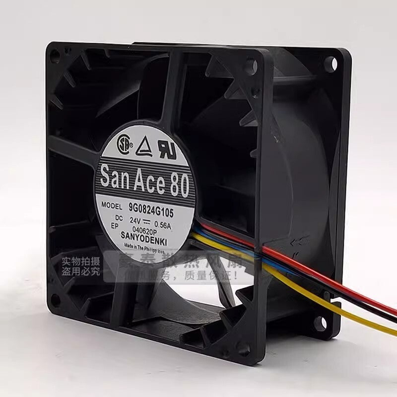 Sanyo 9G0824G105 8038 DC24V 0.56A 8CM 4-Wire Inverter Cooling Fan