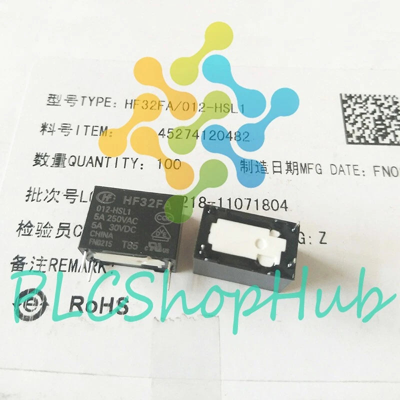 5PCS HONGFA HF32FA-012-HSL1 Power Relay 12VDC 4Pin 5A 250VAC