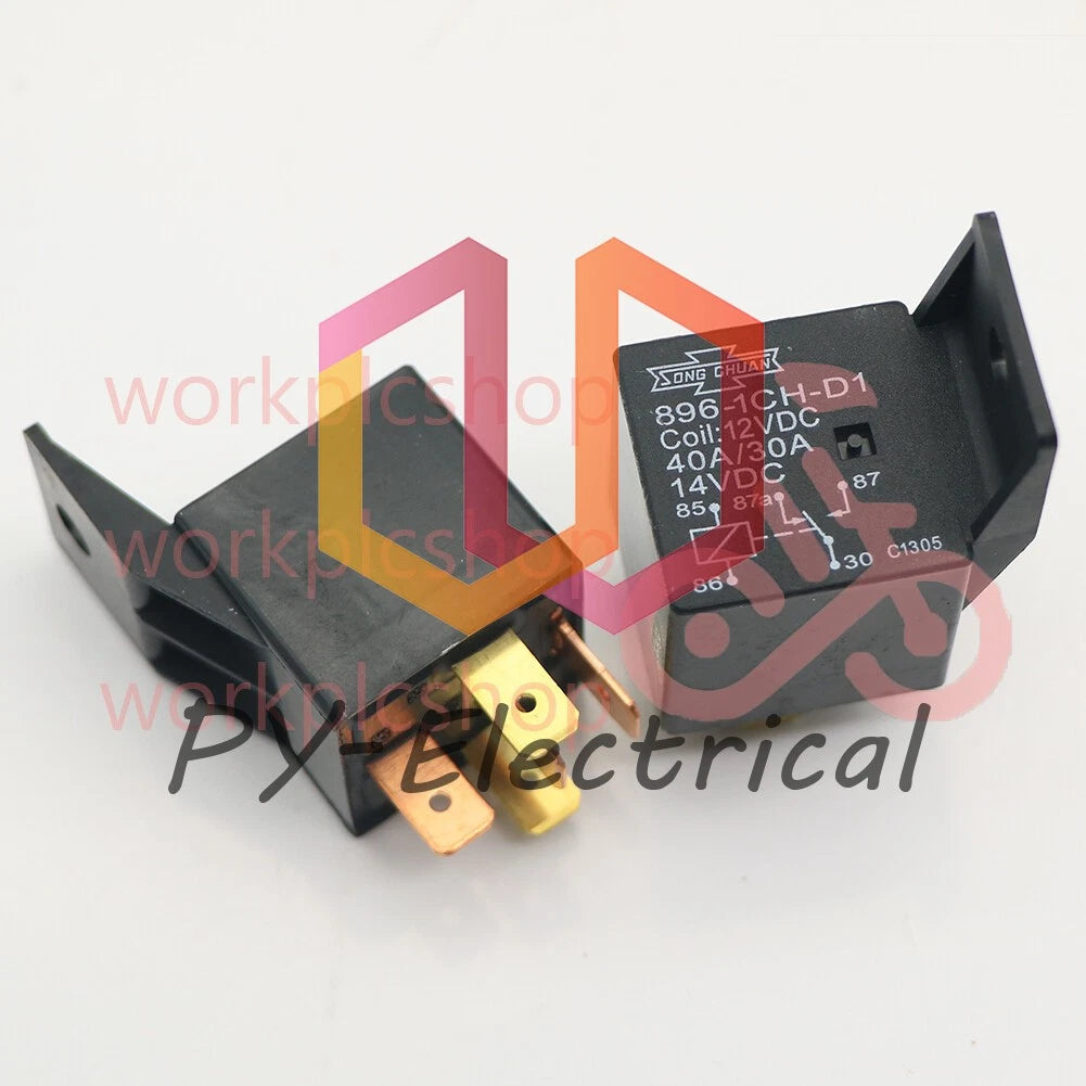 10PCS 896-1CH-D1 12VDC 40A/30A 12V 5PIN w/Bracket Relay