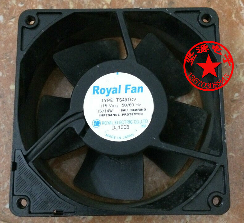 1pcs Royal Fan TS491CV 115V 16 / 14W 12CM Full Metal Axial Fan