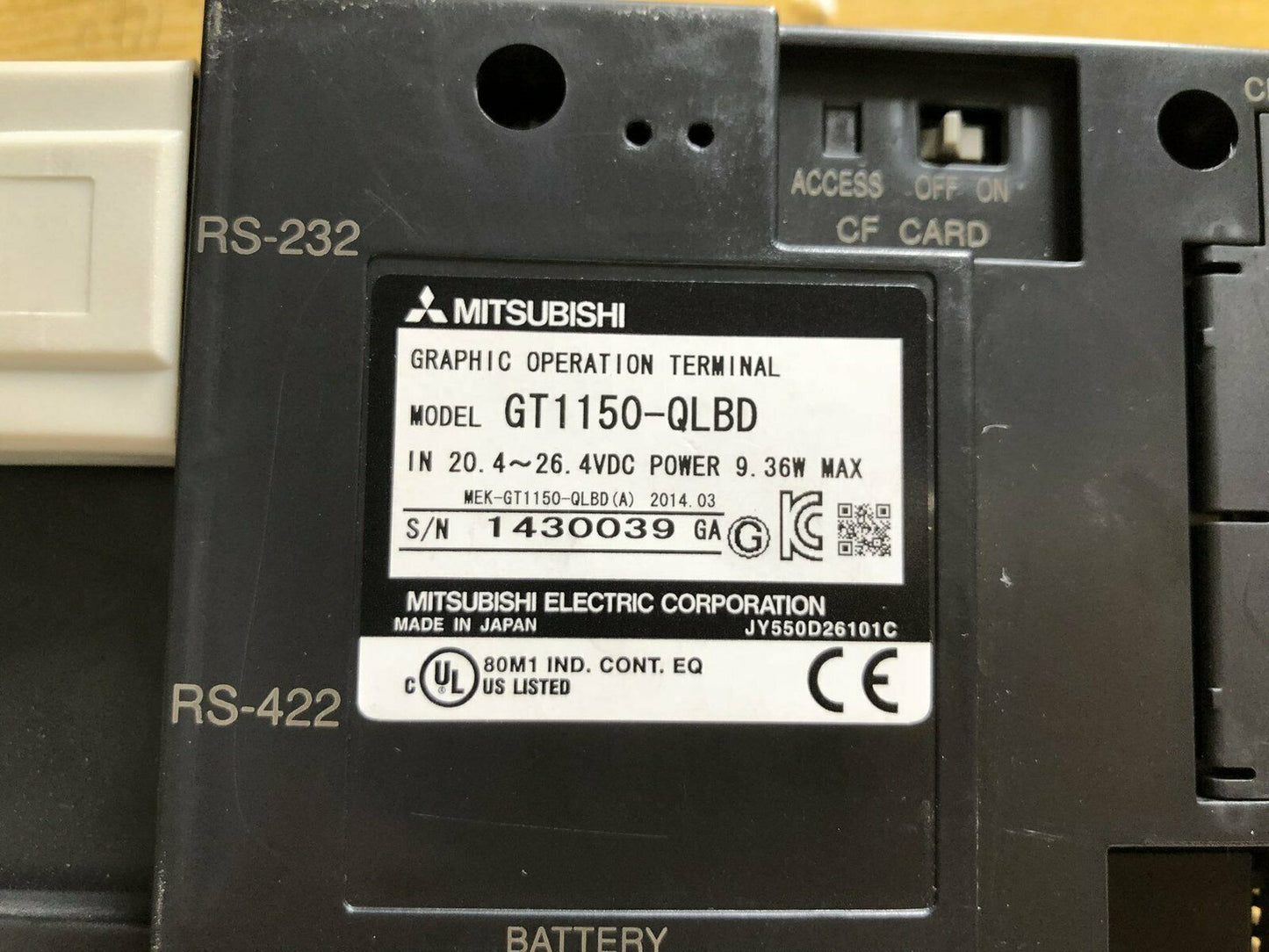 used Mitsubishi GT1150-QLBD LCD Screen Display, tested good condition - MITSUBISHI