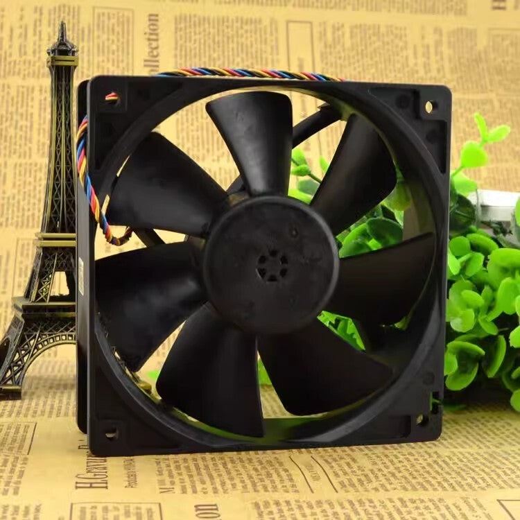 Delta AUC1212DE 12038 DC12V 1A 12CM 4-Wire PWM Mute Cooling Fan