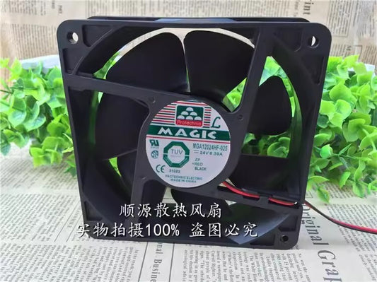 MAGIC MGA12024HF-025 DC24V 0.30A 120*120*38MM 2-Wire Inverter Cooling Fan