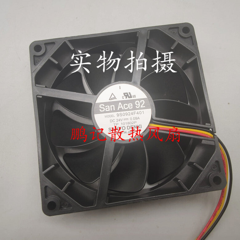 Sanyo 9S0924F401 DC24V 0.09A 92x92x25mm cooling fan
