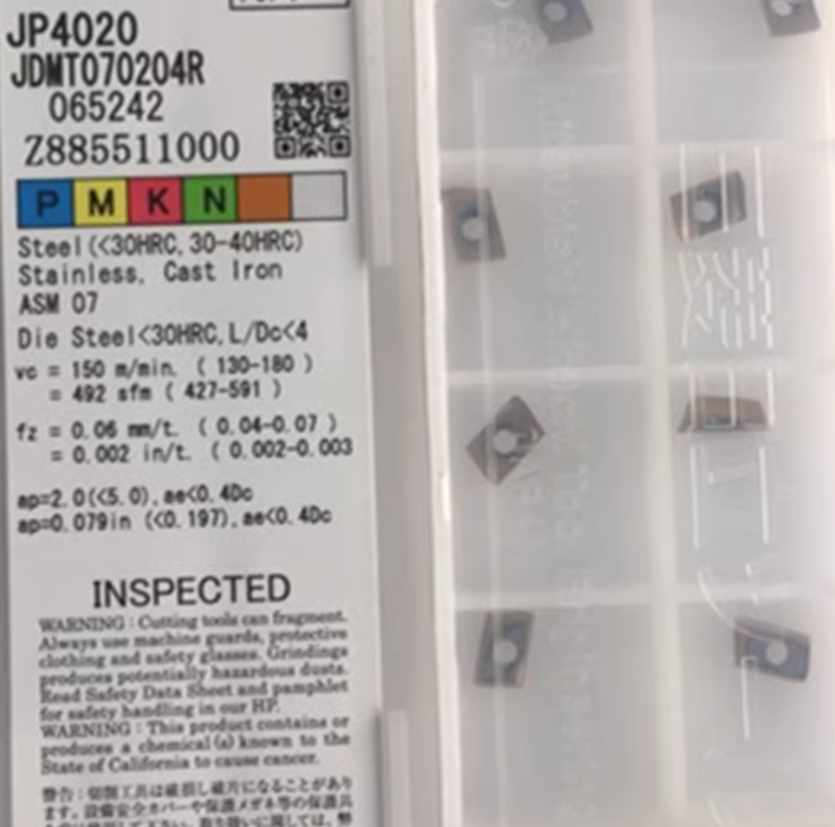 HITachi JDMT070204R JP4020 Carbide Inserts 10PCS, High-Speed Diamond Tools, for CNC Machining, Excellent for Precision Cutting - HITACHI