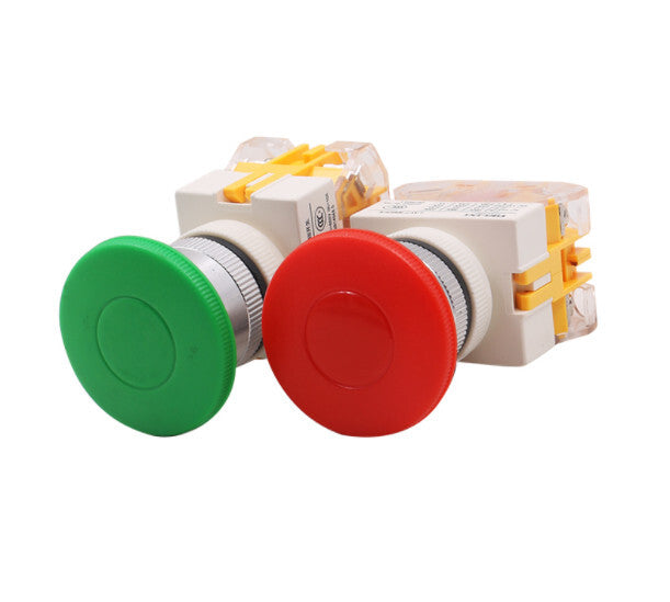 10PCS DELIXI LAY7-11M PBC Y090 LAY37 PUSHBUTTON SWITCHES 1NO+1NC