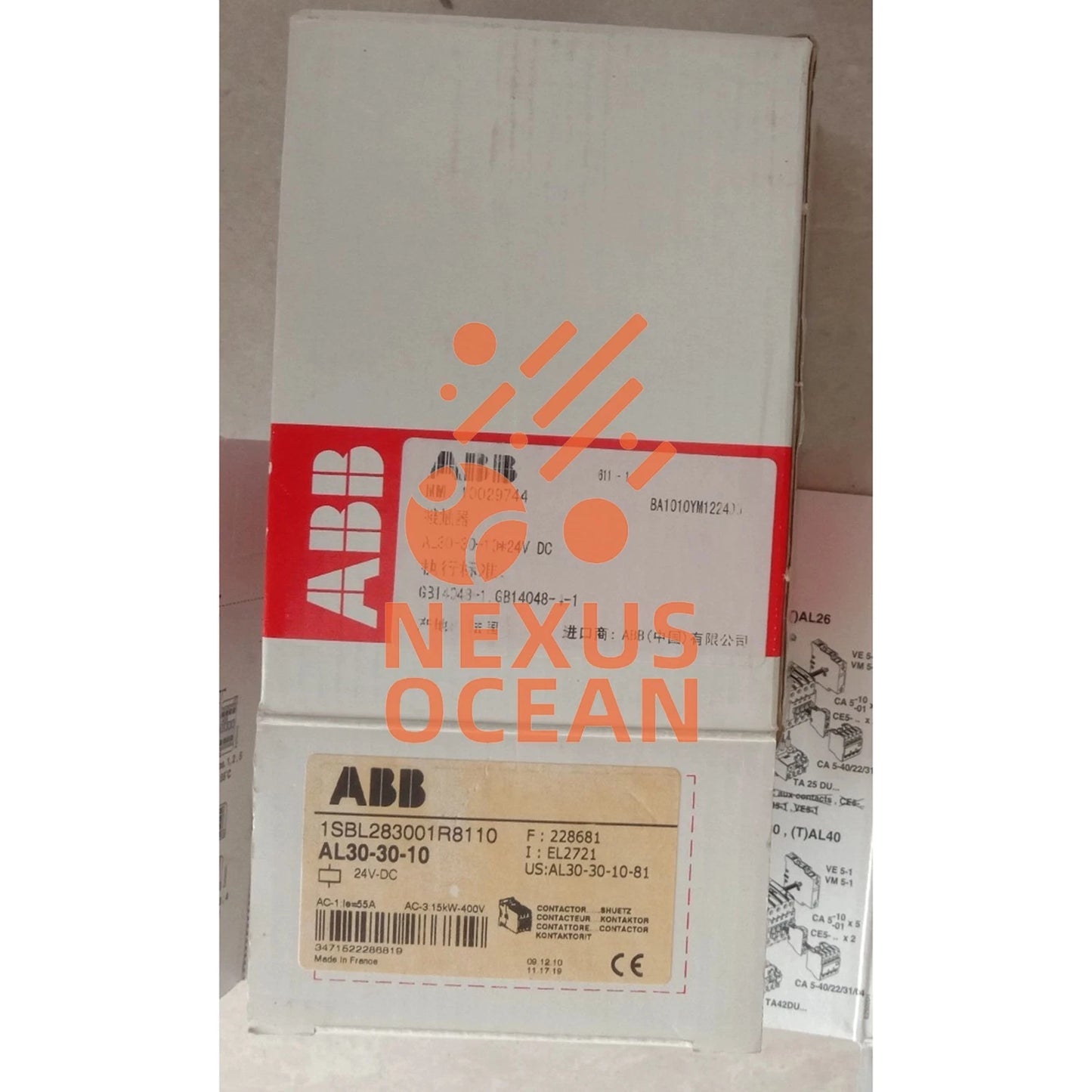 1PC ABB AL30-30-10 24VDC DC Contactor Fast Ship #YP1