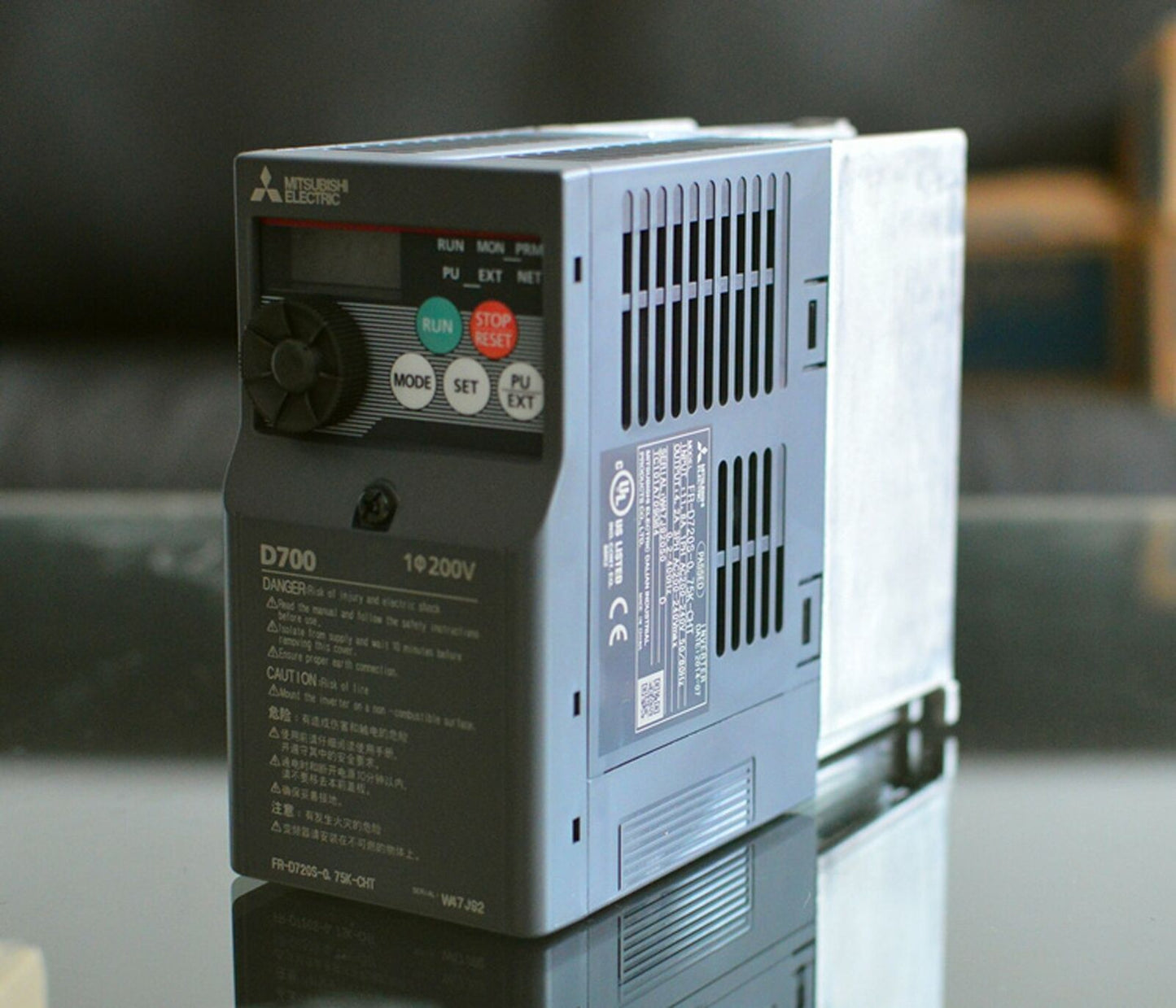 Mitsubishi Inverter FR-E720S-0.75K CHT Tested Used - MITSUBISHI
