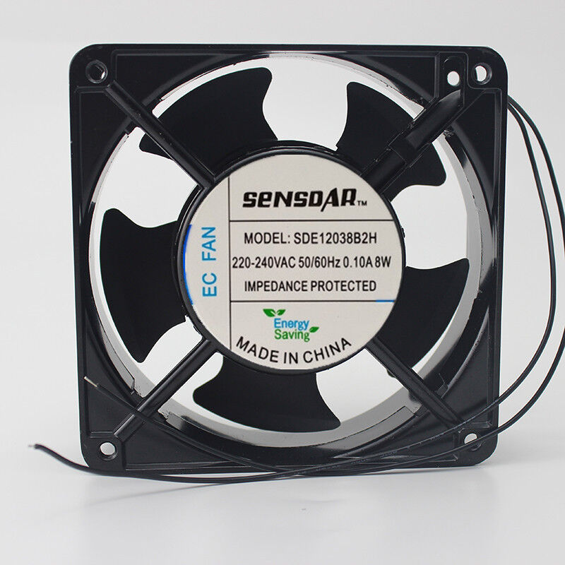 new 1 PCS SENSDAR EC Fan SDE12038B2H AC 220V-240V 0.10A 12038 120*120*38mm 2 Wire - SENS DAR