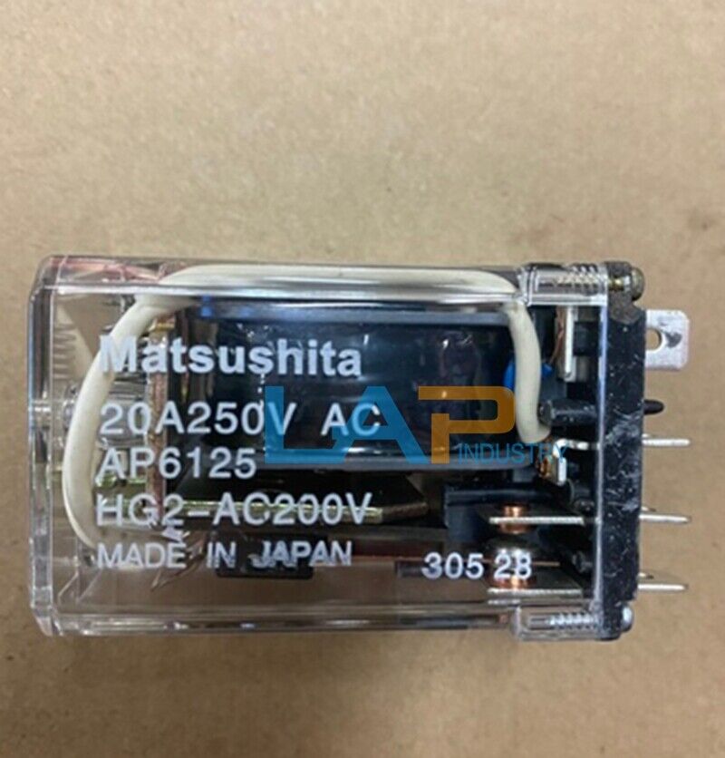 Panasonic Relay HG2-AC200V 8 Feet 20A 200V Dual Open Closed - PANASONIC