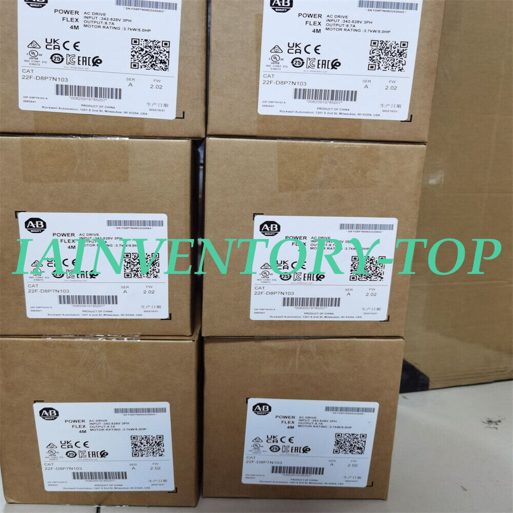 Allen Bradley 22F-D8P7N103 3.7kW 5HP AC Drive - High-Power Motor Driver Solution - ALLEN BRADLEY