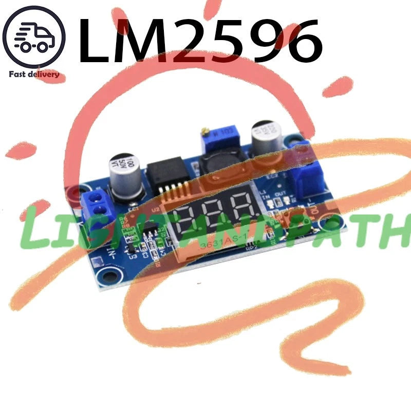 1PCS DC-DC LM2596 3.2V - 40V 3A Power Supply Buck Converter Step-down Module