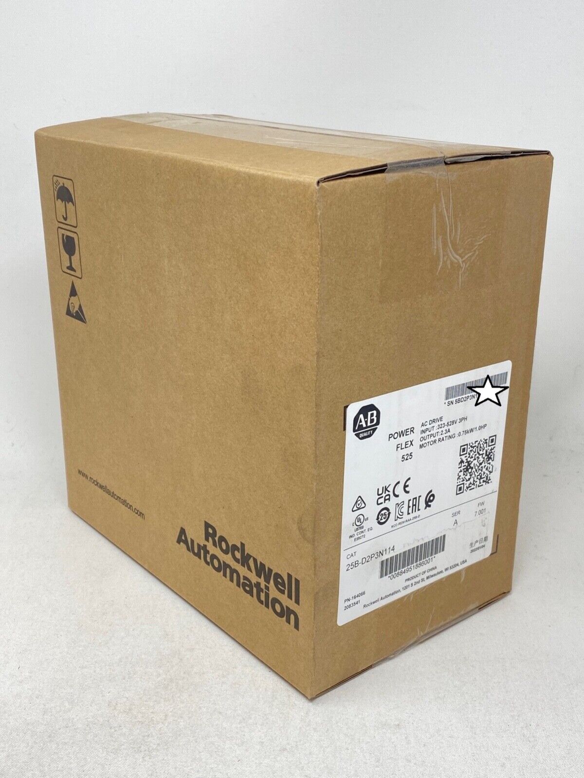 NEW Allen-Bradley PowerFlex 525 0.75kW 1Hp AC Drive - ALLEN-BRADLEY