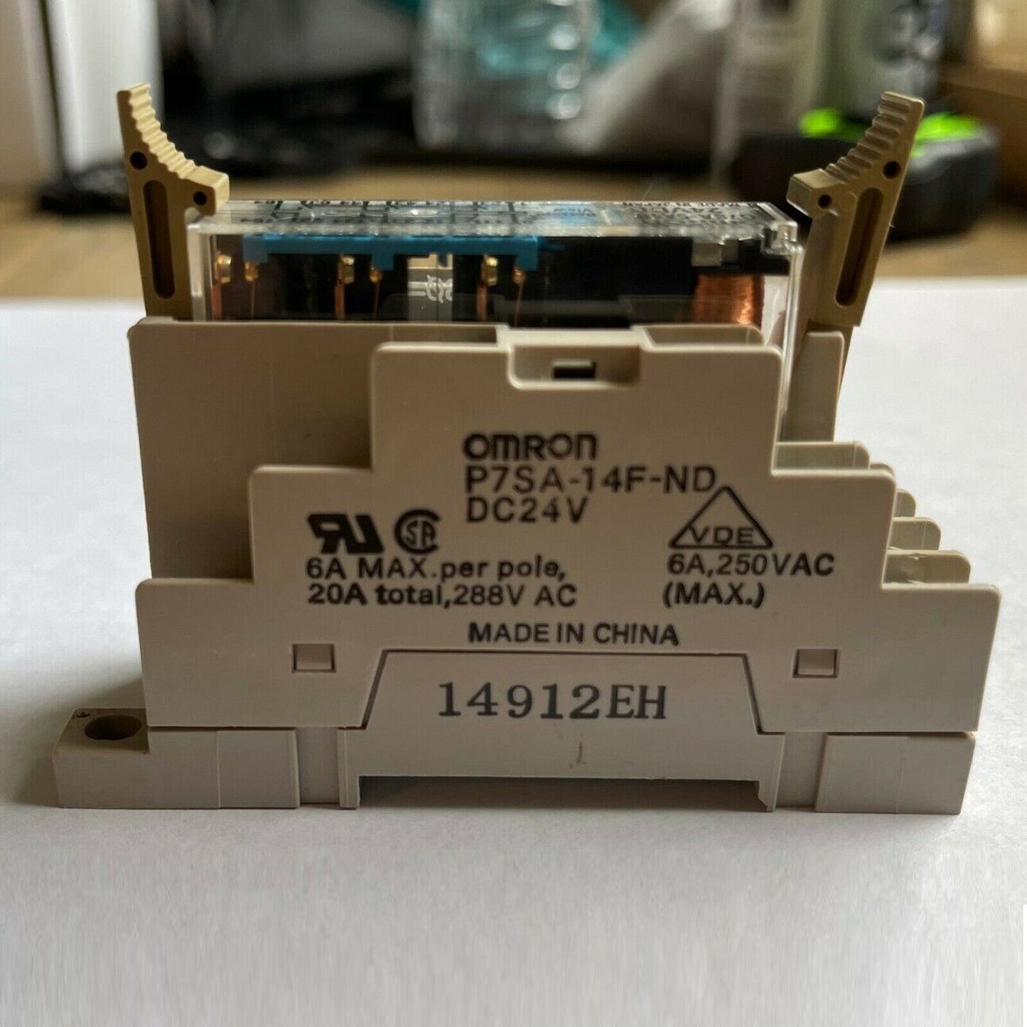 10-Piece Omron P7SA-14F-ND DC24 Relay Sockets 6P DIN Mount - OMRON