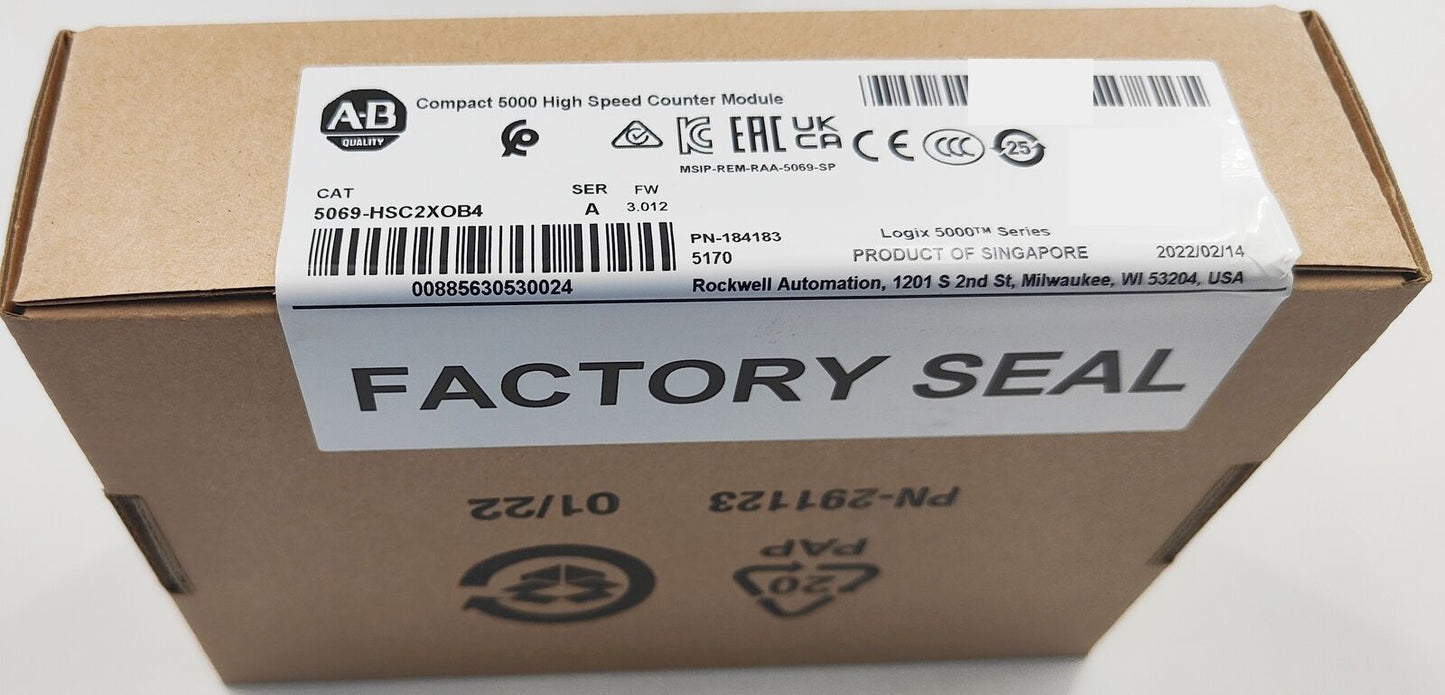New Sealed Allen-Bradley 5069-HSC2XOB4 CompactLogix High Speed Counter Module - ALLEN-BRADLEY