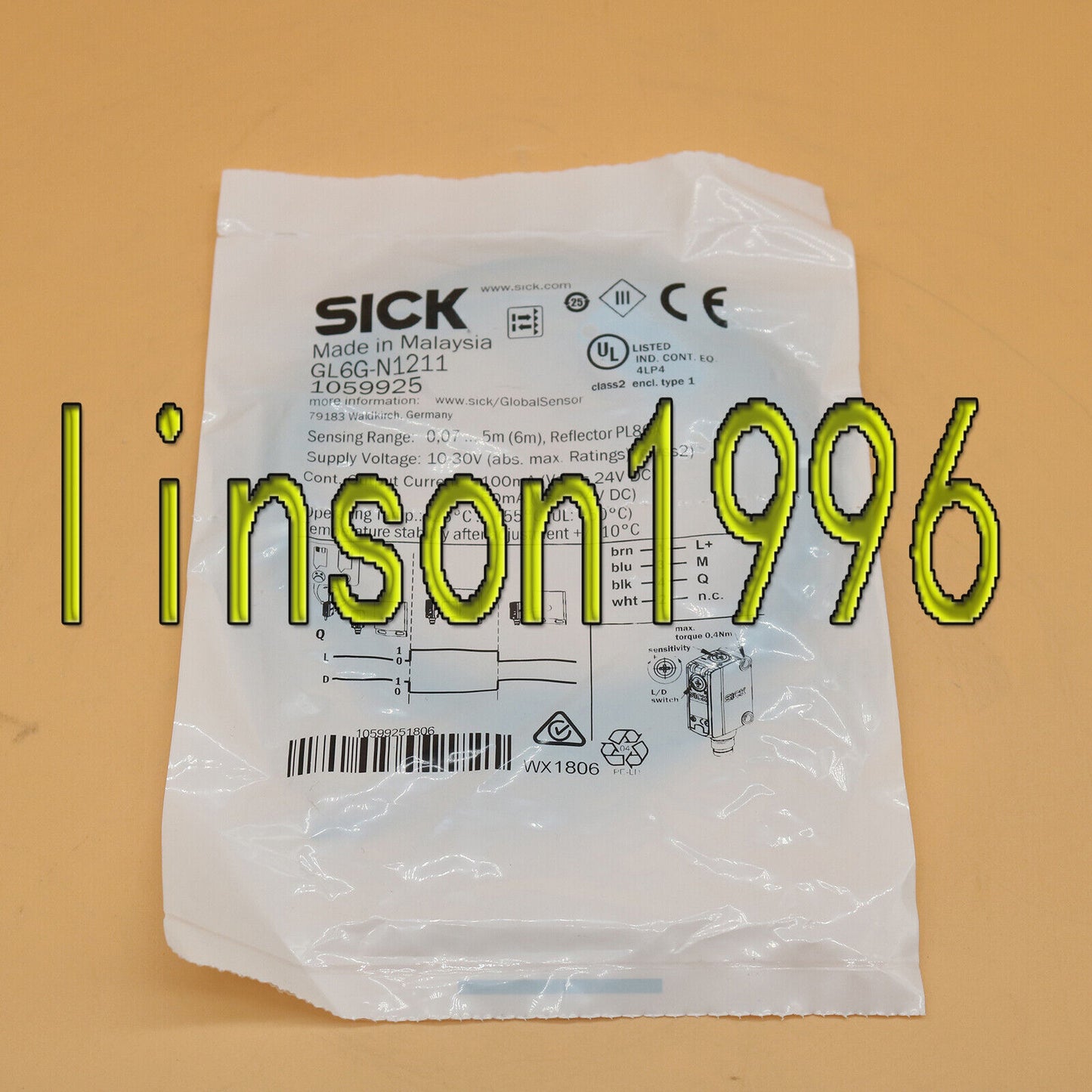SICK Photoelectric Switch GL6G-N1211 Fast - SICK