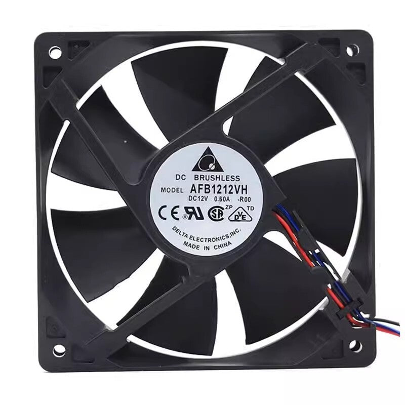 Delta AFB1212VH DC12V 0.60A 3-Wire Mute Cooling Fan