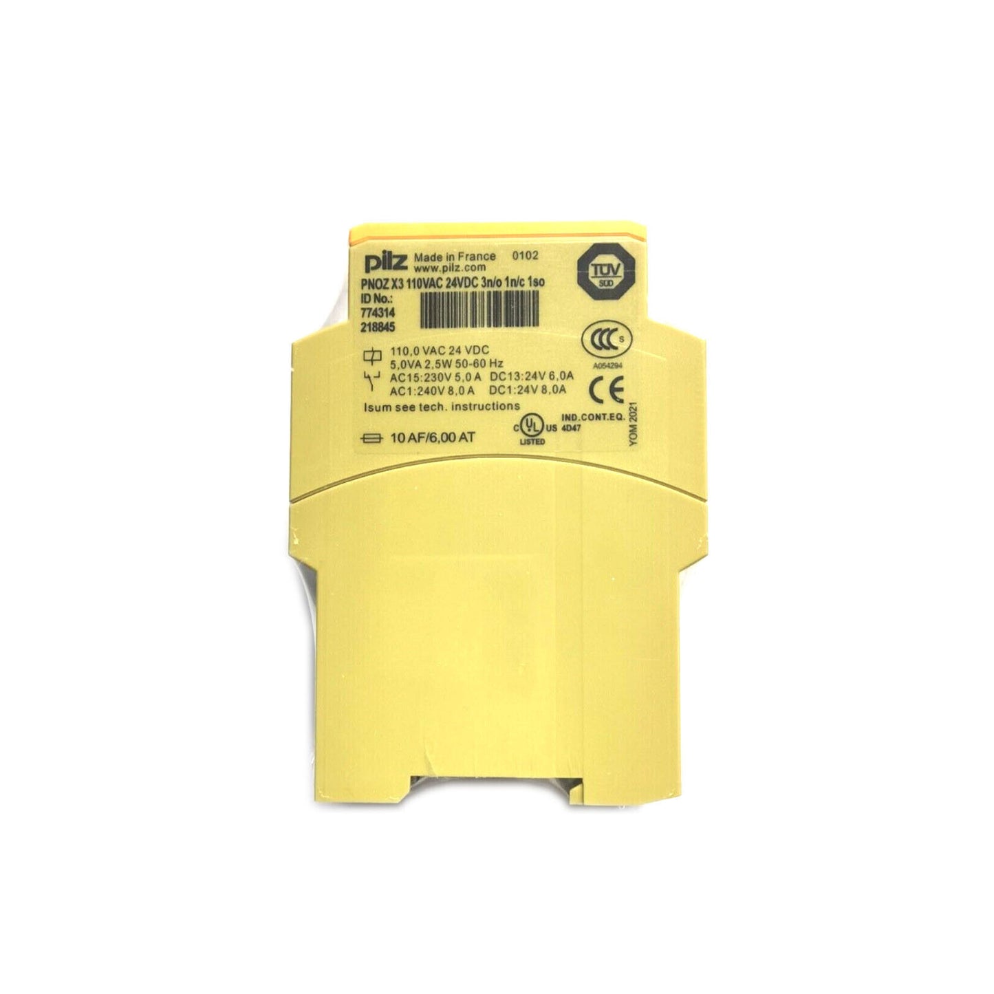 PILZ 774314 Safety Relay PNOZ X3 110VAC 24VDC 1SC - PILZ