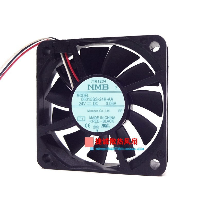 NMB 06015SS-24K-AA 6015 24V 0.06A 6CM Projector Equipment Fan