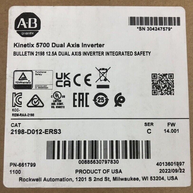 Allen Bradley New Sealed Kinetix 5700 Dual Axis Inverter Module - ALLEN BRADLEY