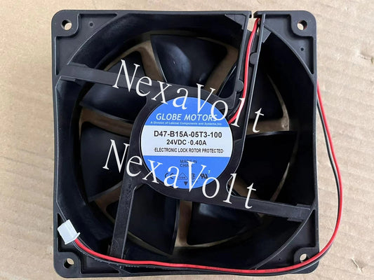 Globe Motors D47-B15A-05T3-100 24V 0.40A 2-wire 12038 12CM inverter cooling fan
