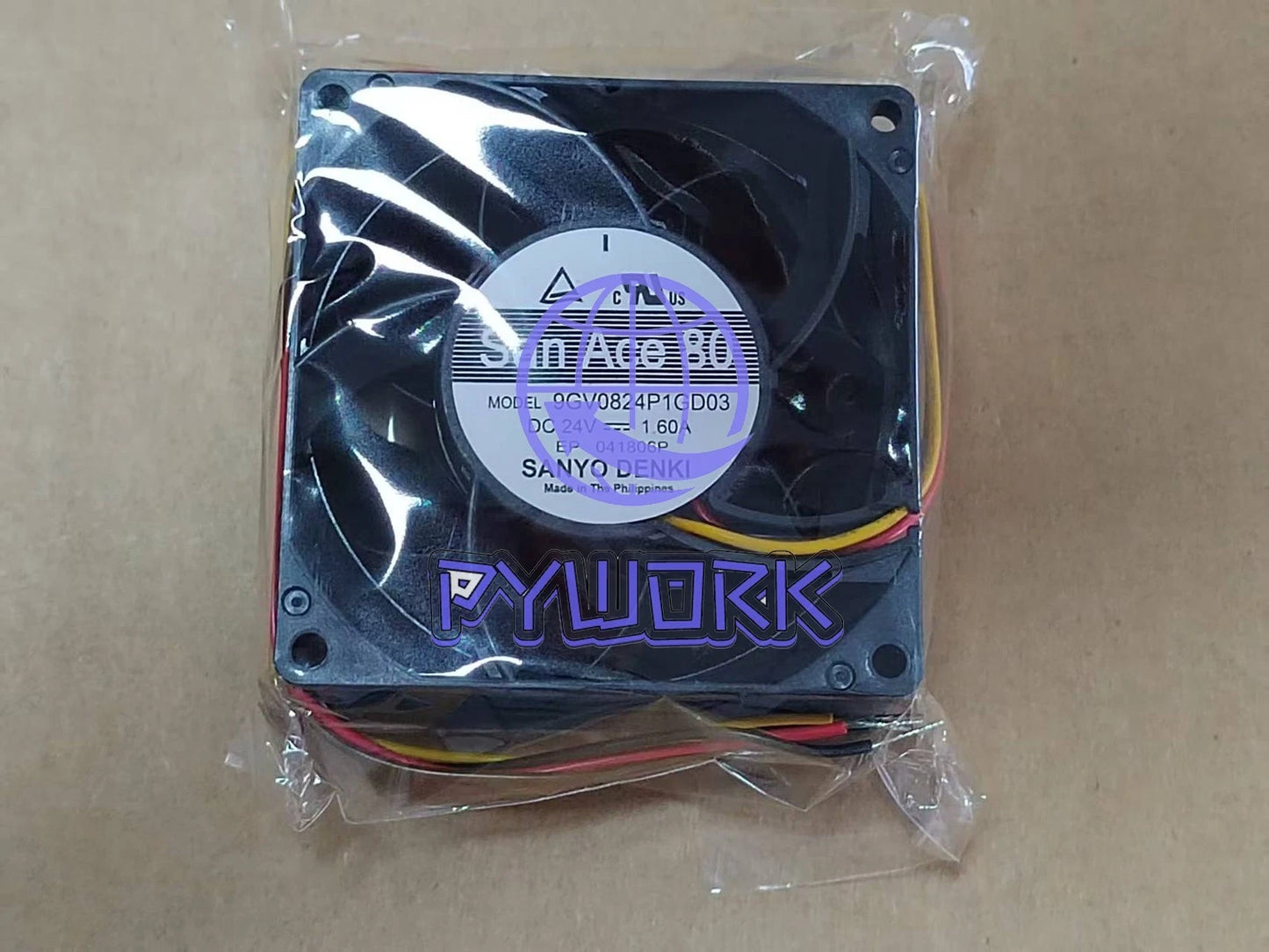 1PCS Sanyo Fan 9GV0824P1GD03 DC24V 1.60A 8038 8CM 4-wire cooling fan