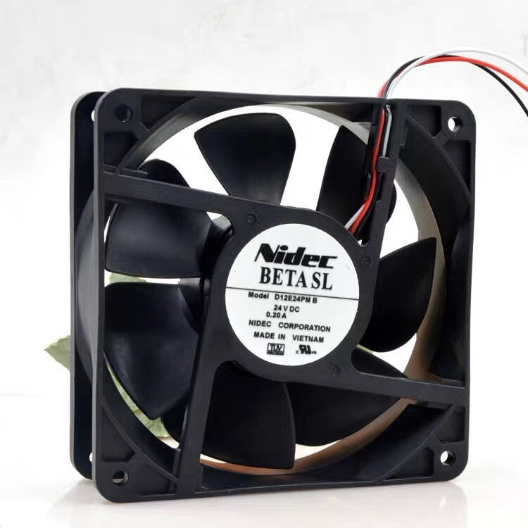 Nidec D12E-24PM B 24V 0.20A 12038 12CM 2-wire inverter cooling fan