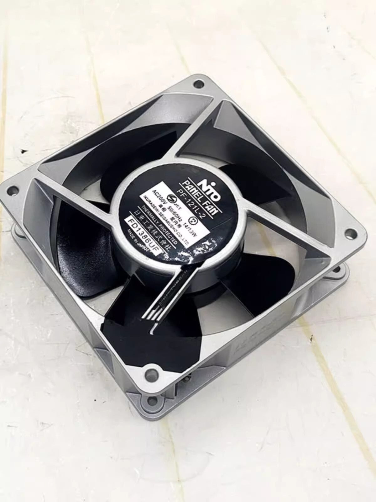 NTO PF-121L-2 AC200V 14/13W 12038 12CM Aluminum Frame Cooling Fan