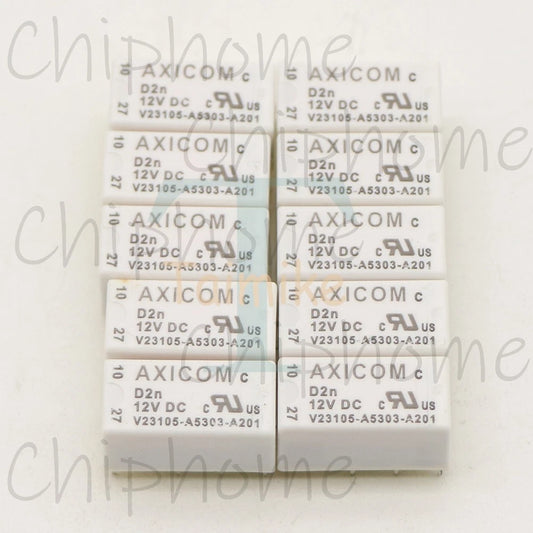 10PCS AXICOM V23105-A5303-A201 Power Relay 12VDC 8Pin