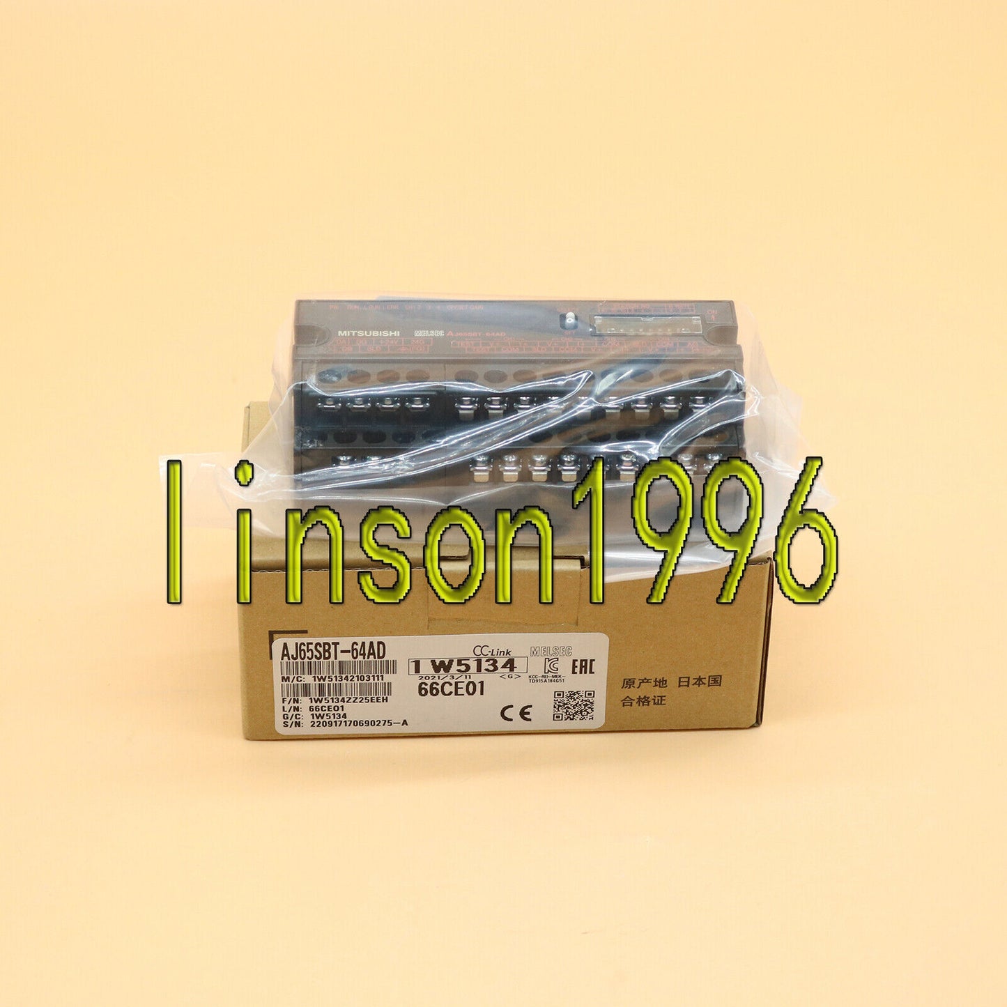 Mitsubishi 1PC Industrial Control System AJ65SBT-64AD - MITSUBISHI