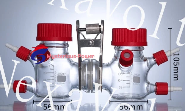1Pcs WENOOTE MFC reactor H type microbial fuel cell chemical box 100ml type II