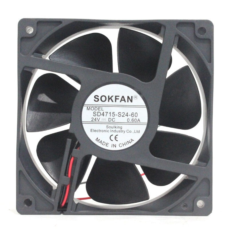 SOKFAN SD4715-S24-60 12038 24V 0.60A 12CM 2-wire high airflow cooling fan