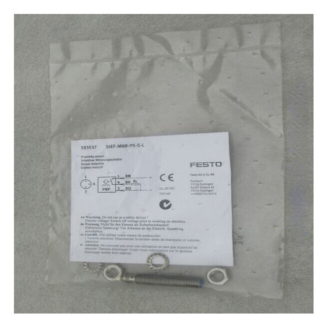 FESTO Proximity Switch SIEF-M8B-PS-S-L SPOT STOCKS - FESTO