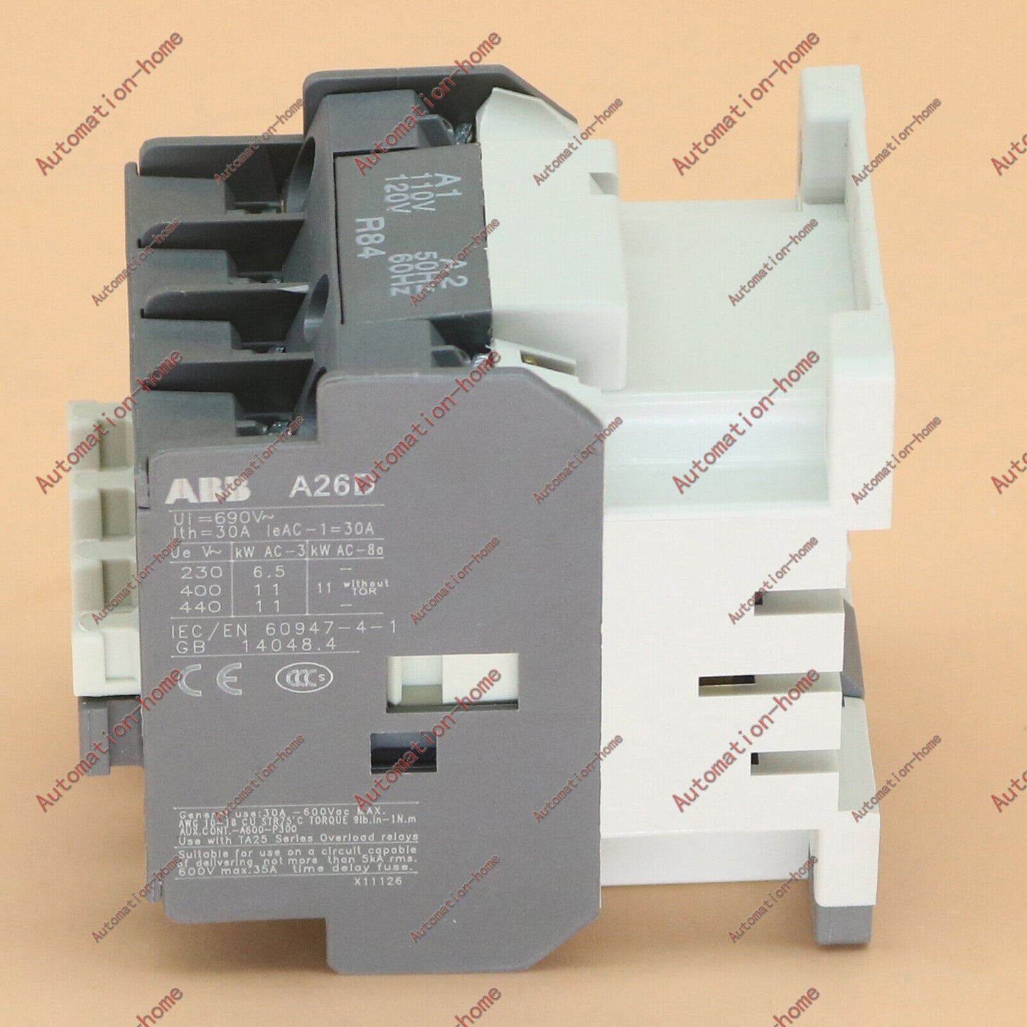 ABB 1PC A26D-30-10 110V AC Contactor - ABB