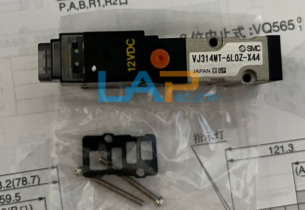 SMC Solenoid Valve VJ314MT-6LOZ-X44 12VDC - 1PC - SMC