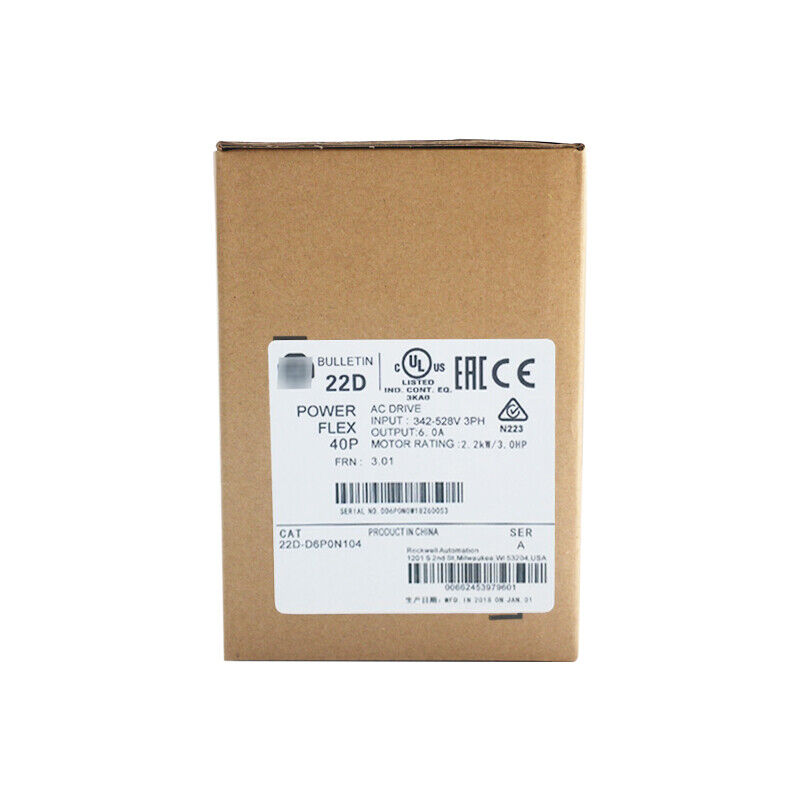 Allen Bradley PowerFlex 40 2.2kW AC Drive 22D-D6P0N104 - ALLEN BRADLEY