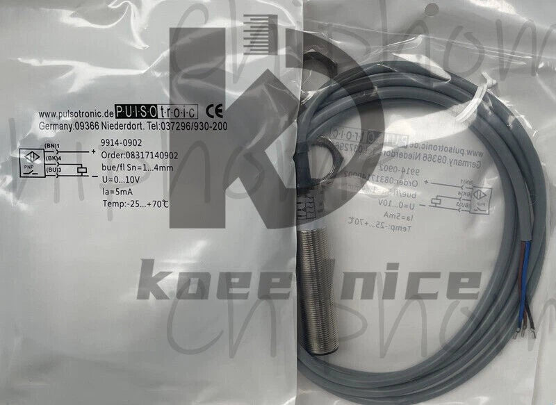 1PCS PULSOTRONIC 9914-0902 KJ4-M18MB80-ANU-X0409 proximity switch