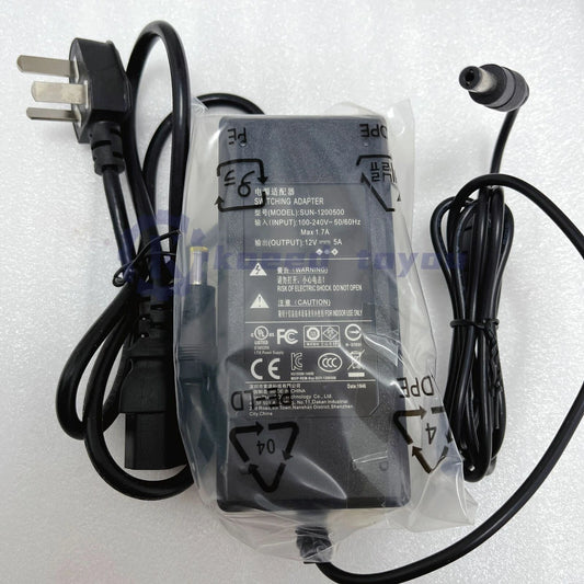 1PCS SUN-1200500 12V 5A SWITCHING ADAPTER POWER SUPPLY
