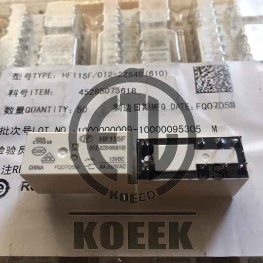 1Pc HONGFA HF115F-012-2ZS4B 12VDC Power Relay 8A 250VAC 8Pins