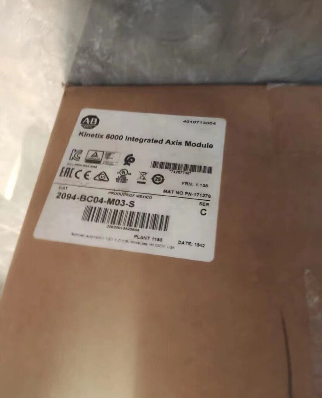 Allen Bradley Kinetix 6000 Integrated Axis Module 2094-BC04-M03-S/C - ALLEN BRADLEY