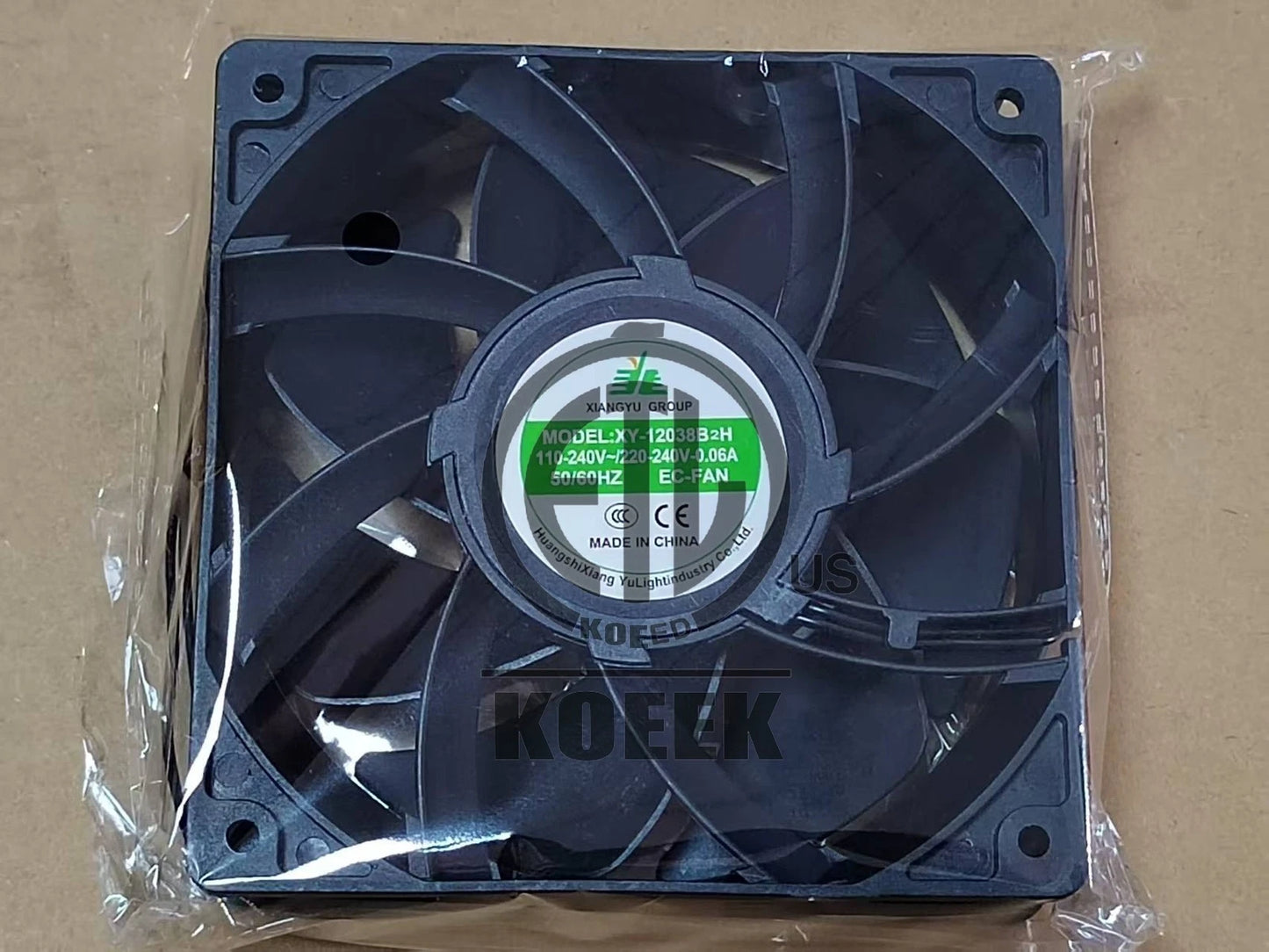 1PCS XIANGYU GROUP Fan XY-12038B2H 110-240V 12CM EC-FAN 2 wire cooling fan