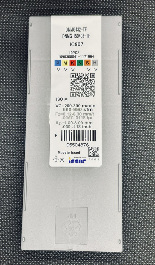 ISCAR DNMG 432-TF IC907 DNMG150408-TF IC907 Carbide Inserts 10 PCS Free Shipping
