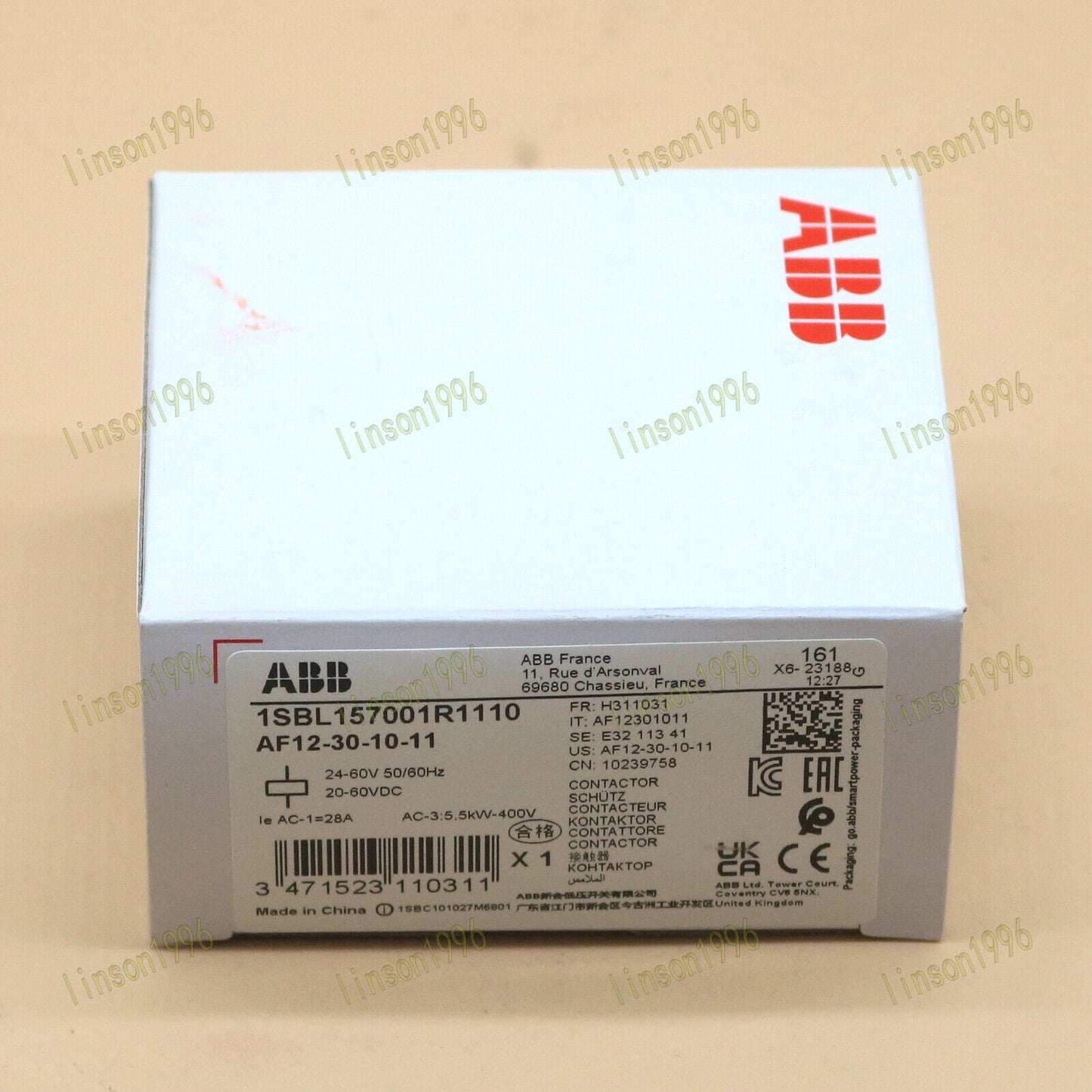 ABB AF12-30-10-11 Contactors 24-60V50/60HZ 20-60VDC - ABB