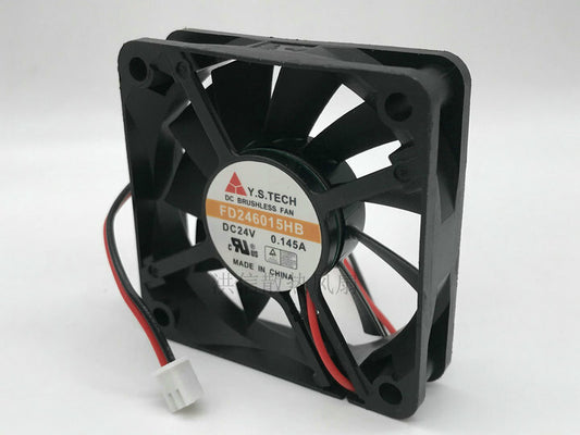 1pcs Y.S.TECH FD246015HB 6CM DC24V 0.145A 2-wire inverter cooling fan