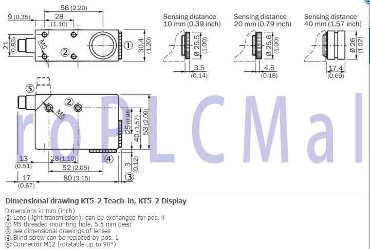 1PC~SICK KT5W-2P2116 Contrast Sensors PNP ~