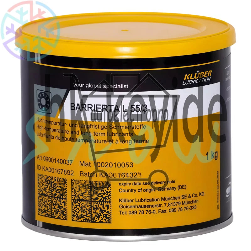 1Pcs KLUBER Lubrication Barrierta L 55/3 Grease 1Kg (2.2 LB) High Quality